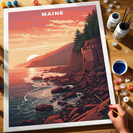 Maine U.S. State - Paint by Numbers Kit EasyArtJoy