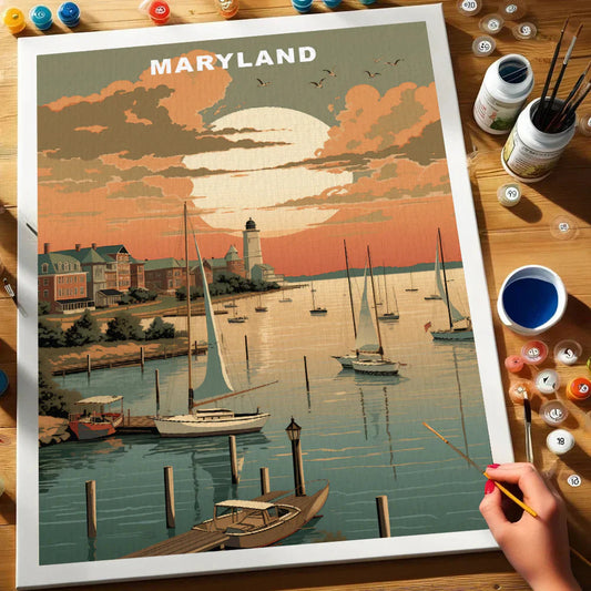 Maryland U.S. State - Paint by Numbers Kit EasyArtJoy