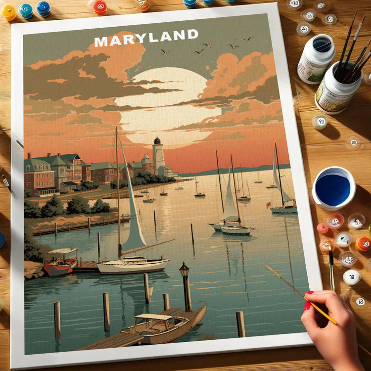 Maryland U.S. State - Paint by Numbers Kit EasyArtJoy