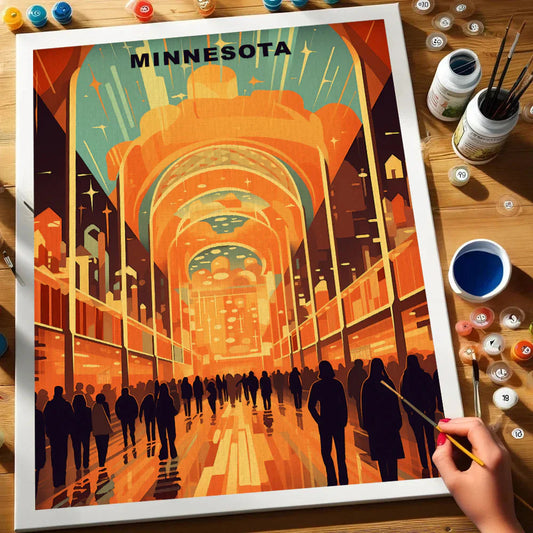 Minnesota U.S. State - Paint by Numbers Kit EasyArtJoy