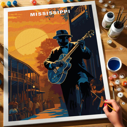 Mississippi U.S. State - Paint by Numbers Kit EasyArtJoy