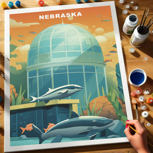 Nebraska U.S. State - Paint by Numbers Kit EasyArtJoy