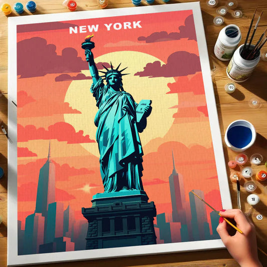 New York U.S. State - Paint by Numbers Kit EasyArtJoy