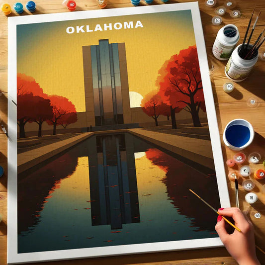 Oklahoma U.S. State - Paint by Numbers Kit EasyArtJoy