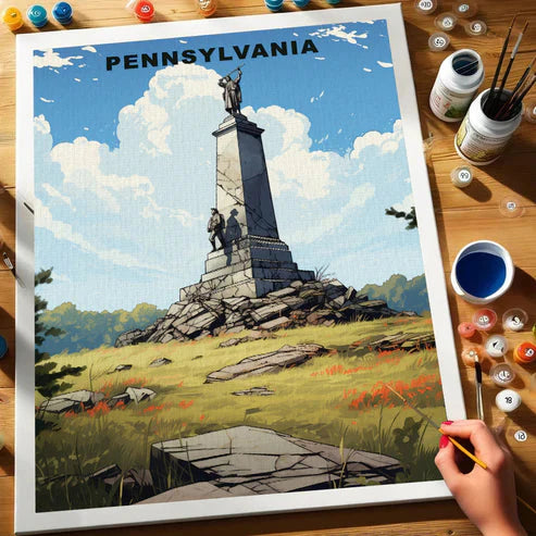 Pennsylvania U.S. State - Paint by Numbers Kit EasyArtJoy