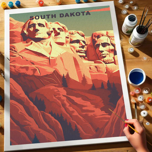 South Dakota U.S. State - Paint by Numbers Kit EasyArtJoy