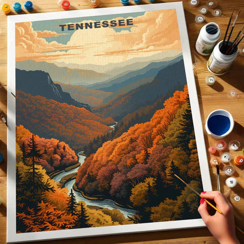 Tennessee U.S. State - Paint by Numbers Kit EasyArtJoy