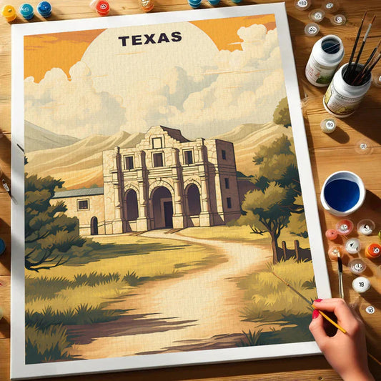 Texas U.S. State - Paint by Numbers Kit EasyArtJoy