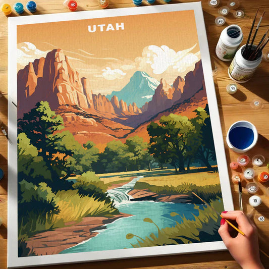 Utah U.S. State - Paint by Numbers Kit EasyArtJoy