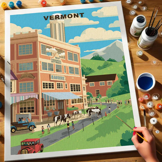 Vermont U.S. State - Paint by Numbers Kit EasyArtJoy