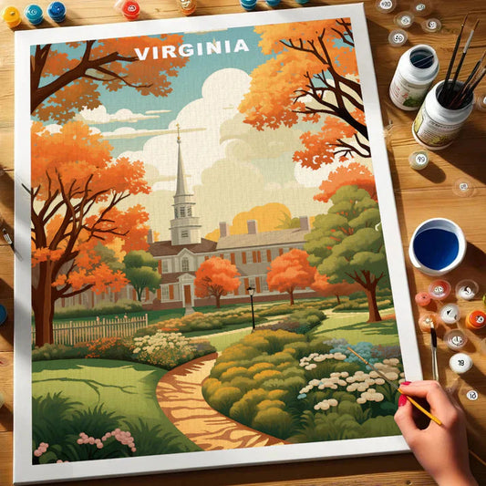 Virginia U.S. State - Paint by Numbers Kit EasyArtJoy