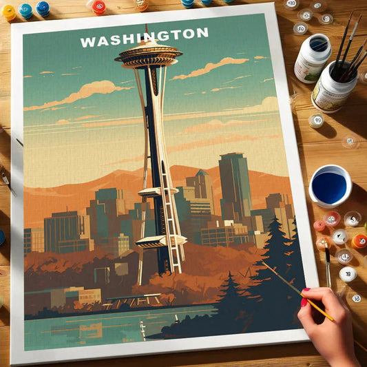 Washington U.S. State - Paint by Numbers Kit EasyArtJoy