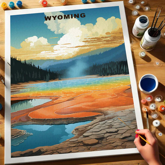 Wyoming U.S. State - Paint by Numbers Kit EasyArtJoy