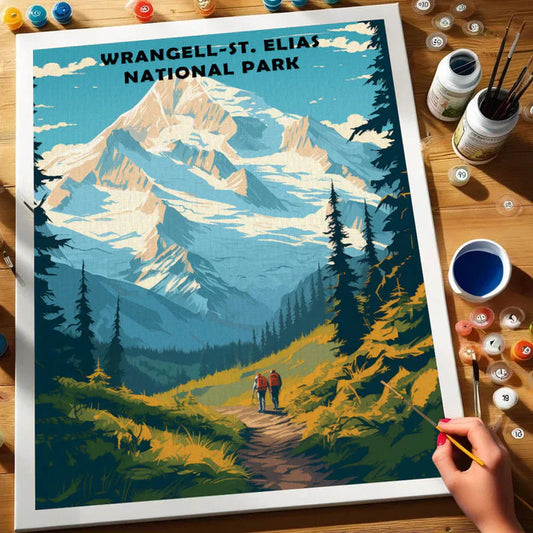 Wrangell-St. Elias National Park - Paint by Numbers Kit EasyArtJoy