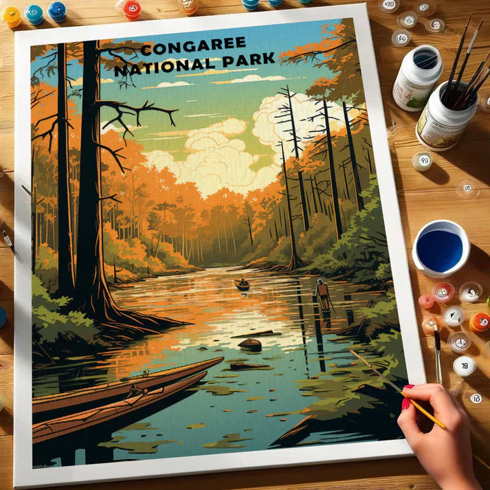 Congaree National Park - Paint by Numbers Kit EasyArtJoy