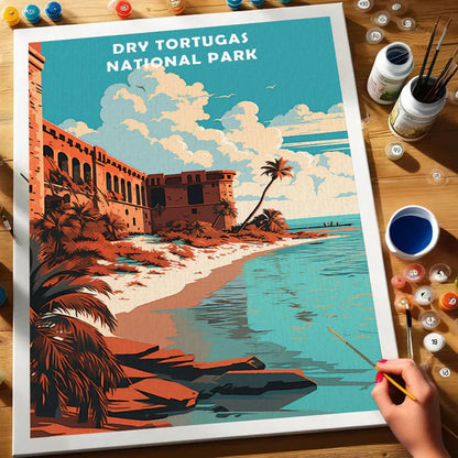 Dry Tortugas National Park - Paint by Numbers Kit EasyArtJoy