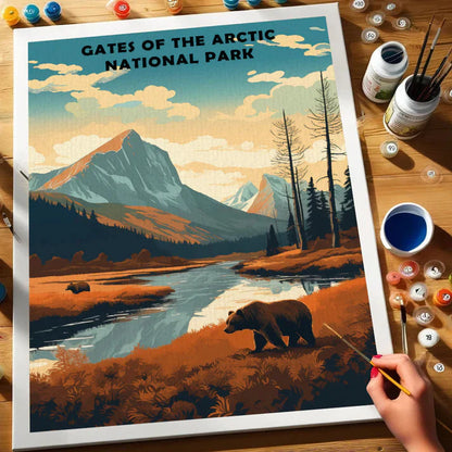 Gates of The Artic National Park - Paint by Numbers Kit EasyArtJoy
