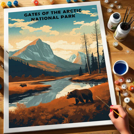 Gates of The Artic National Park - Paint by Numbers Kit EasyArtJoy