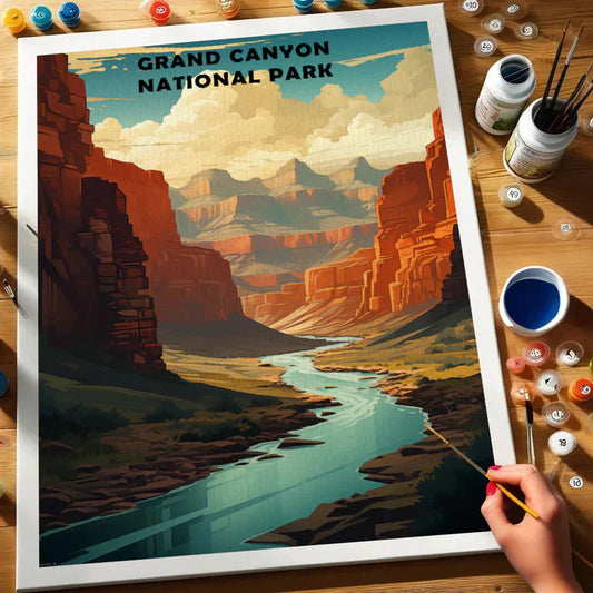 Grand Canyon National Park - Paint by Numbers Kit EasyArtJoy