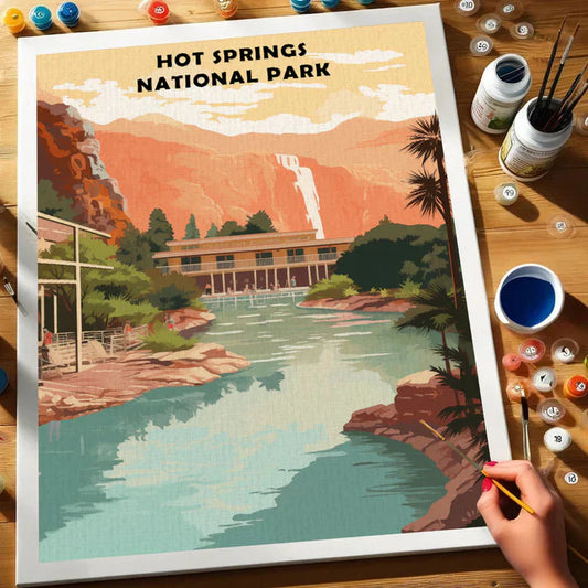 Hot Springs National Park - Paint by Numbers Kit EasyArtJoy