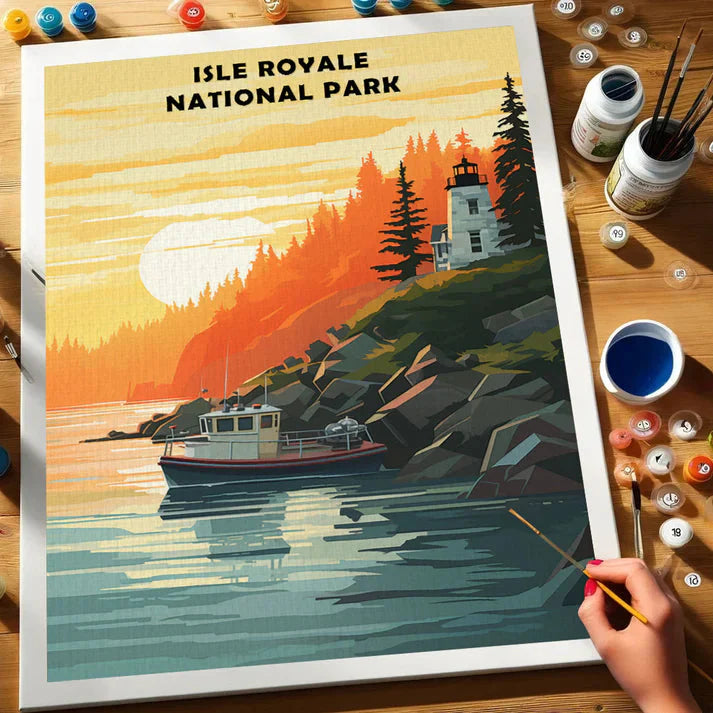 Isle Royale National Park - Paint by Numbers Kit EasyArtJoy