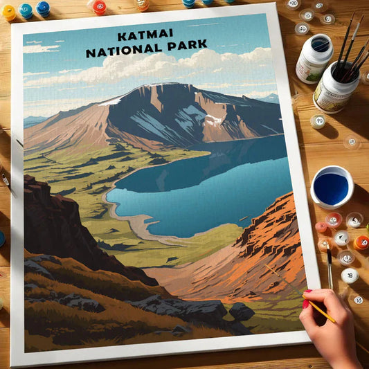 Katmai National Park - Paint by Numbers Kit EasyArtJoy
