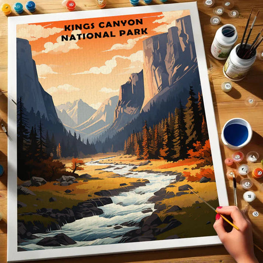 Kings Canyon National Park - Paint by Numbers Kit EasyArtJoy