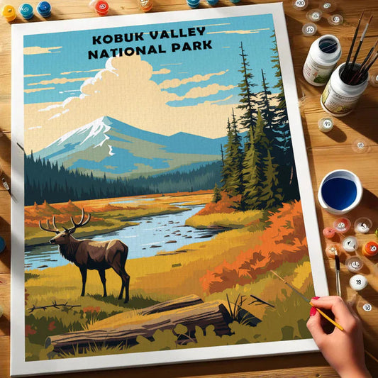 Kobuk Valley National Park - Paint by Numbers Kit EasyArtJoy