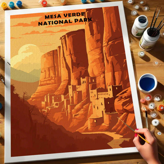 Mesa Verde National Park - Paint by Numbers Kit EasyArtJoy