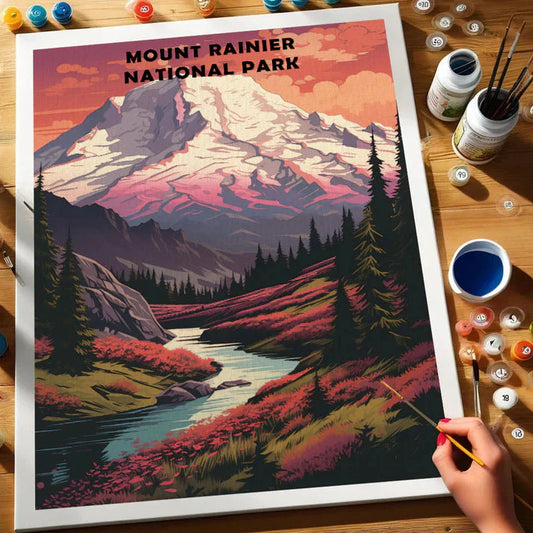Mount Rainier National Park - Paint by Numbers Kit EasyArtJoy