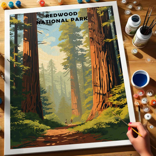 Redwood National and State Parks - Paint by Numbers Kit EasyArtJoy