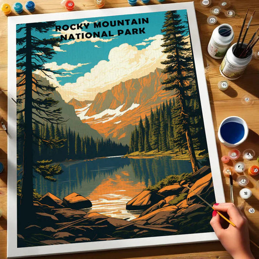 Rocky Mountain National Park - Paint by Numbers Kit EasyArtJoy