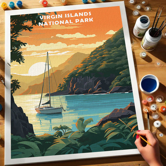 Virgin Islands National Park - Paint by Numbers Kit EasyArtJoy