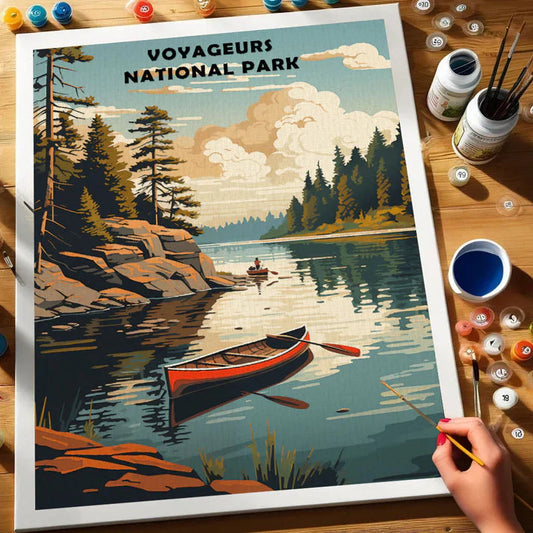 Voyageurs National Park - Paint by Numbers Kit EasyArtJoy