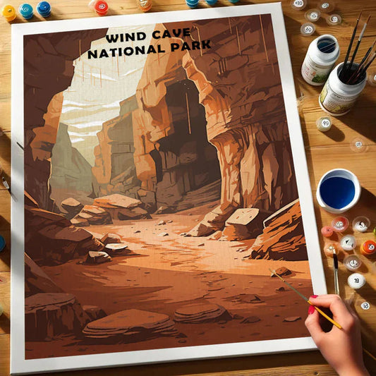 Wind Cave National Park - Paint by Numbers Kit EasyArtJoy
