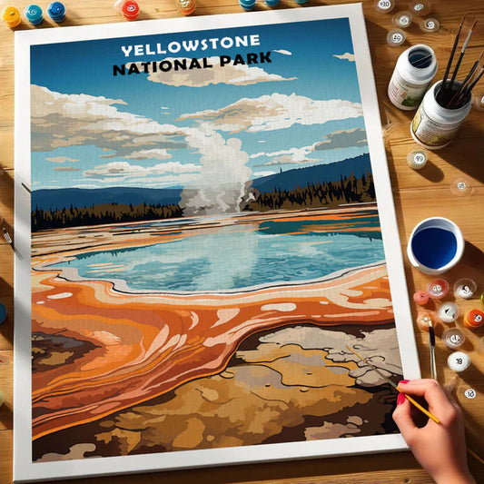Yellowstone National Park - Paint by Numbers Kit EasyArtJoy