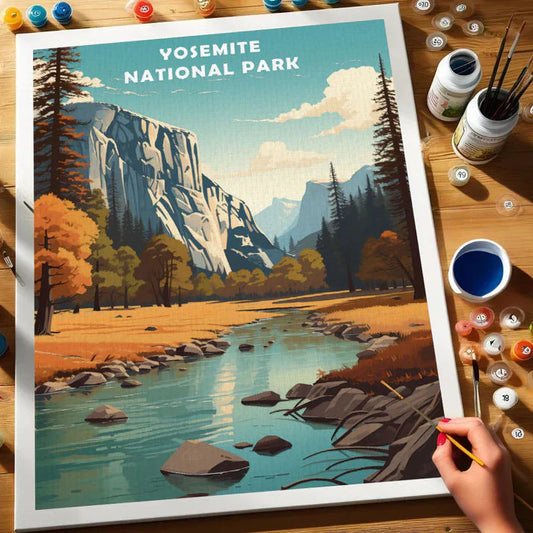 Yosemite National Park - Paint by Numbers Kit EasyArtJoy