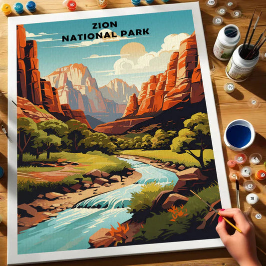 Zion National Park - Paint by Numbers Kit EasyArtJoy