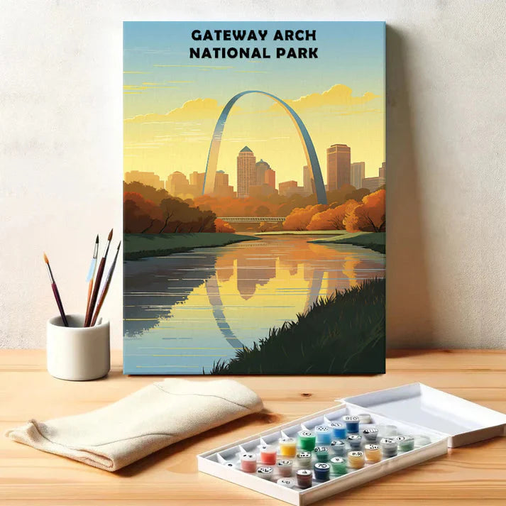 Gateway Arch National Park - Paint by Numbers Kit EasyArtJoy