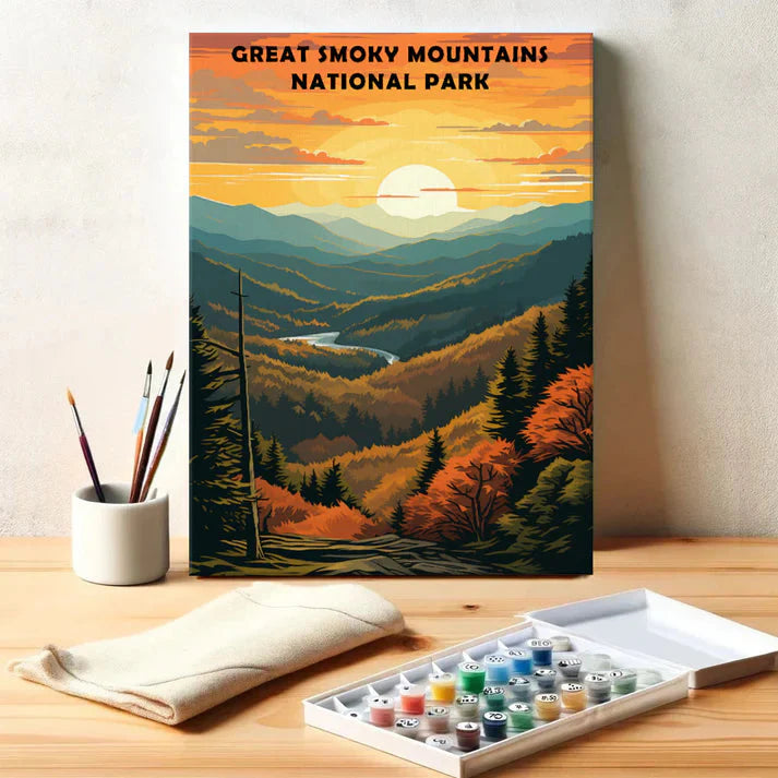 Great Smoky Mountains National Park - Paint by Numbers Kit EasyArtJoy