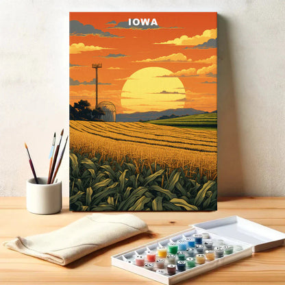 Iowa U.S. State - Paint by Numbers Kit EasyArtJoy