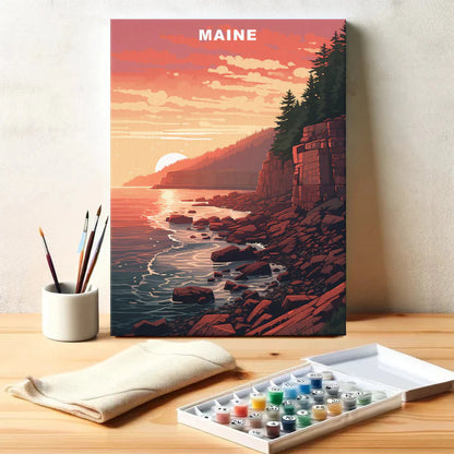 Maine U.S. State - Paint by Numbers Kit EasyArtJoy