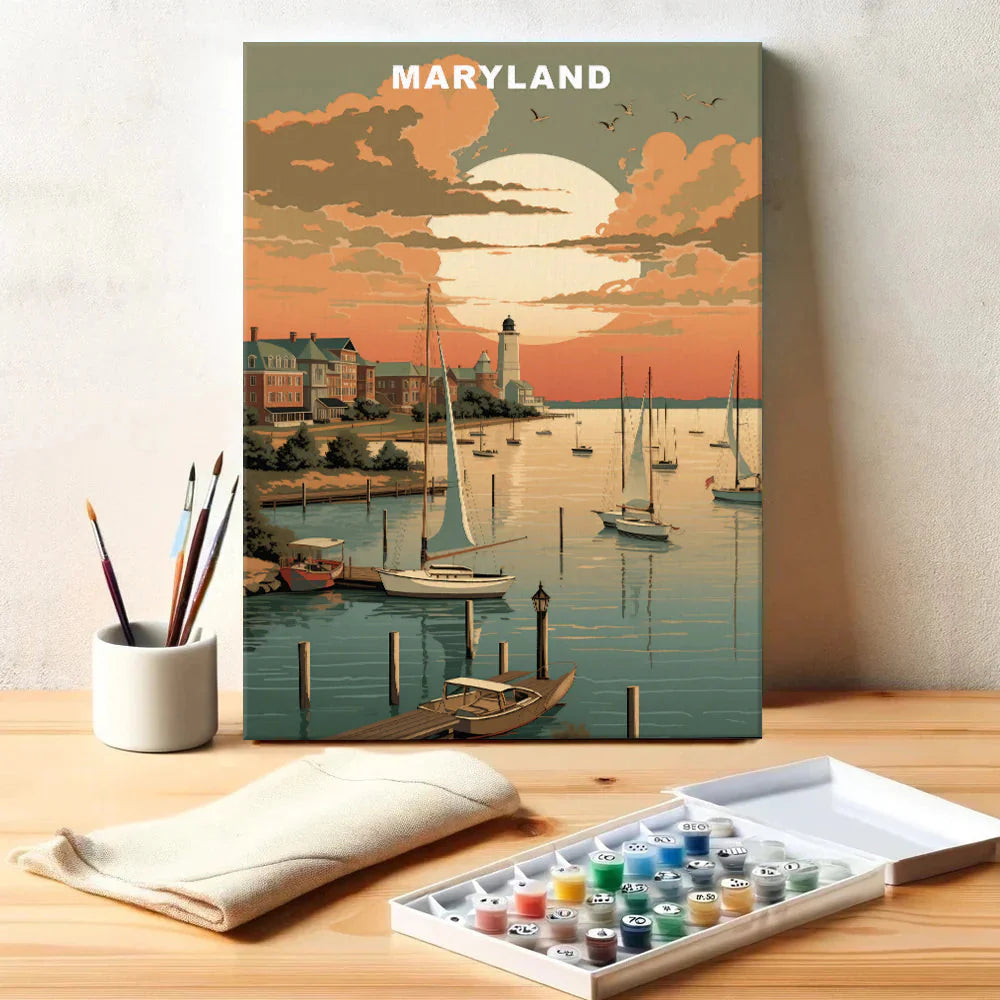 Maryland U.S. State - Paint by Numbers Kit EasyArtJoy