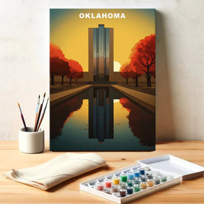 Oklahoma U.S. State - Paint by Numbers Kit EasyArtJoy