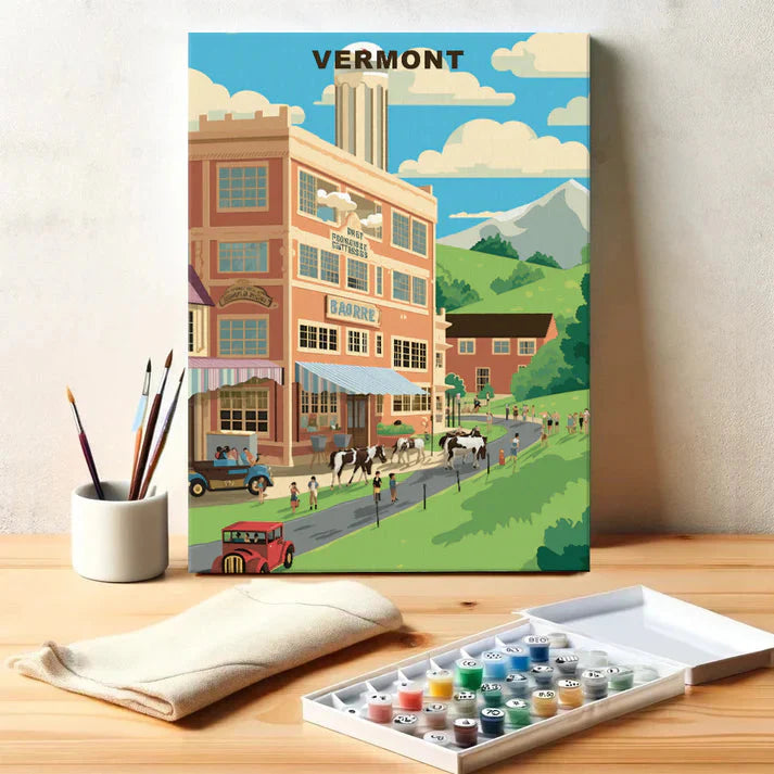 Vermont U.S. State - Paint by Numbers Kit EasyArtJoy