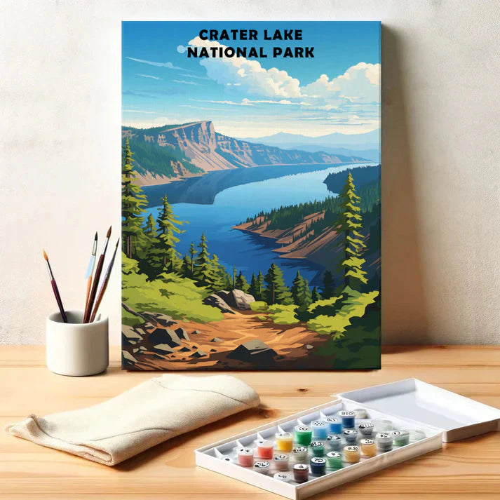 Crater Lake National Park - Paint by Numbers Kit EasyArtJoy