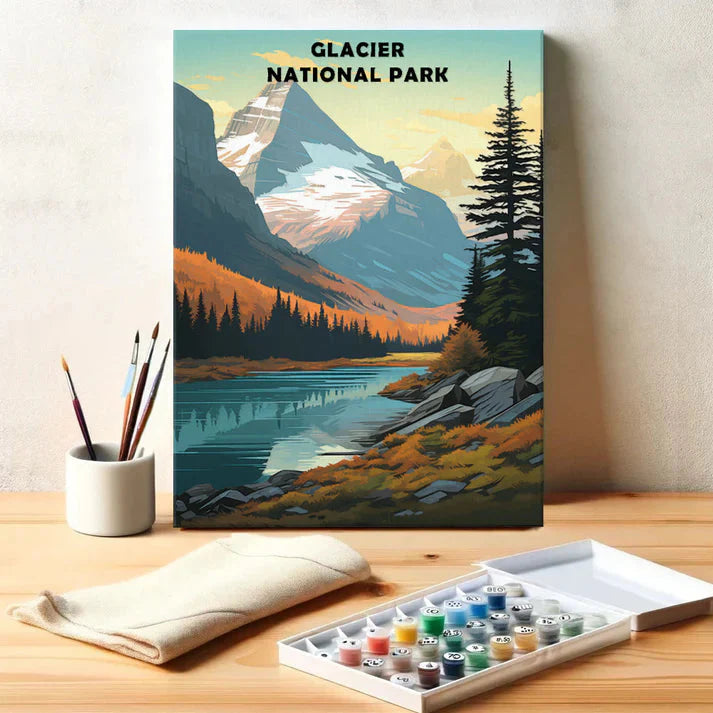 Glacier National Park - Paint by Numbers Kit EasyArtJoy
