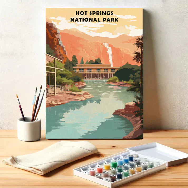 Hot Springs National Park - Paint by Numbers Kit EasyArtJoy