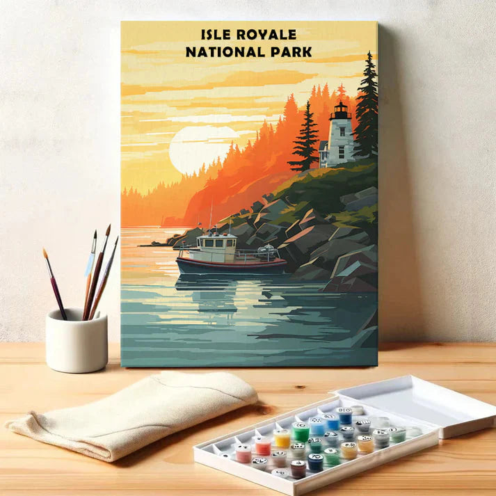 Isle Royale National Park - Paint by Numbers Kit EasyArtJoy