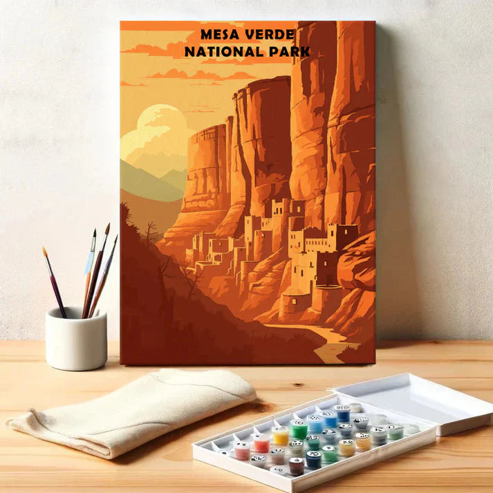 Mesa Verde National Park - Paint by Numbers Kit EasyArtJoy